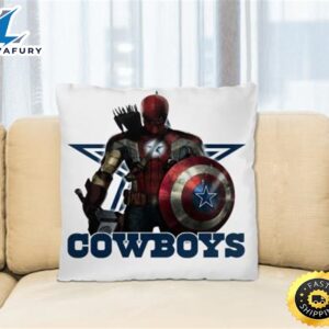 NFL Captain America Thor Spider Man Hawkeye Avengers Endgame Football Dallas Cowboys Square Pillow
