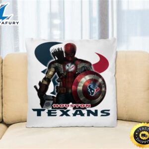 NFL Captain America Thor Spider Man Hawkeye Avengers Endgame Football Houston Texans Square Pillow