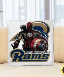 NFL Captain America Thor Spider Man Hawkeye Avengers Endgame Football Los Angeles Rams Square Pillow