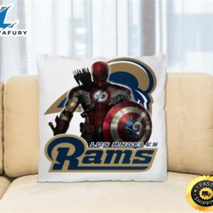 NFL Captain America Thor Spider Man Hawkeye Avengers Endgame Football Los Angeles Rams Square Pillow