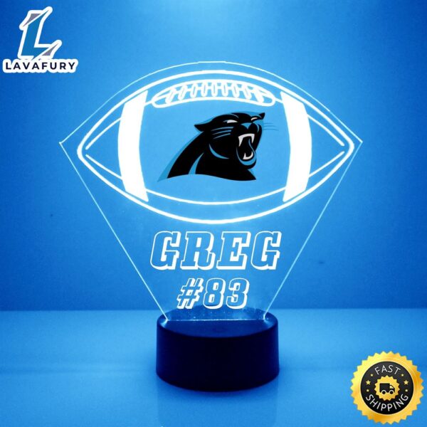 NFL Carolina Panthers Football Led Sports Fan Lamp_5833