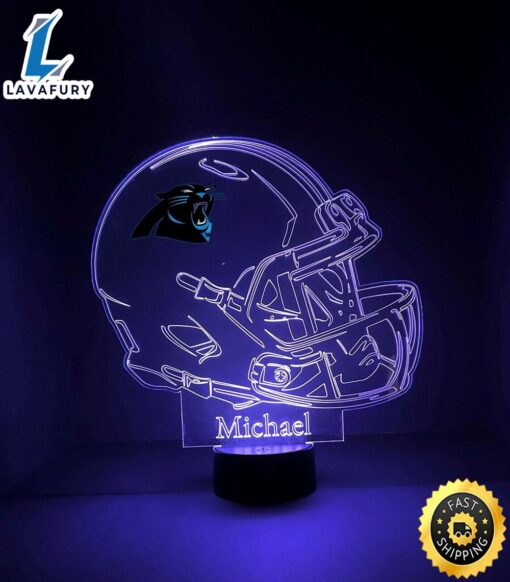 NFL Carolina Panthers Light Up Modern Helmet Nfl Football Led Sports Fan Lamp