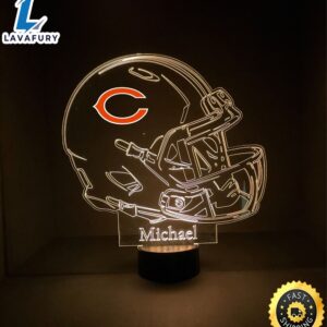 NFL Chicago Bears Light Up Modern Helmet  Nfl Football Led Sports Fan Lamp