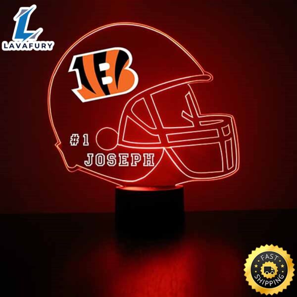 NFL Cincinnati Bengals Football Led Sports Fan Lamp_6736