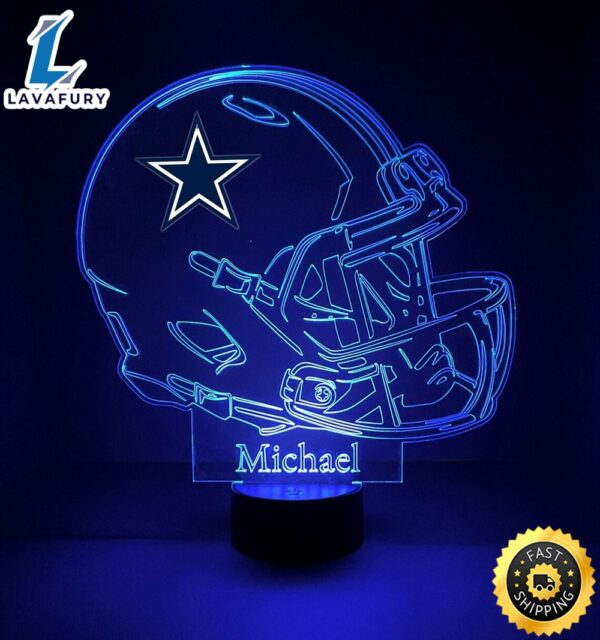 NFL Cowboys Modern Helmet Light Up Nfl Football Led Sports Fan Lamp