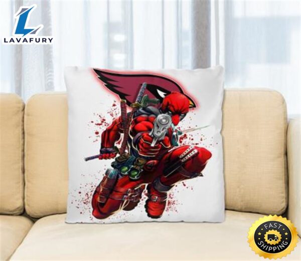 NFL Deadpool Marvel Comics Sports Football Arizona Cardinals Square Pillow
