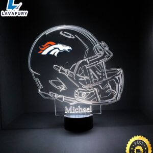 NFL Denver Broncos Light Up Modern Helmet Nfl Football Led Sports Fan Lamp