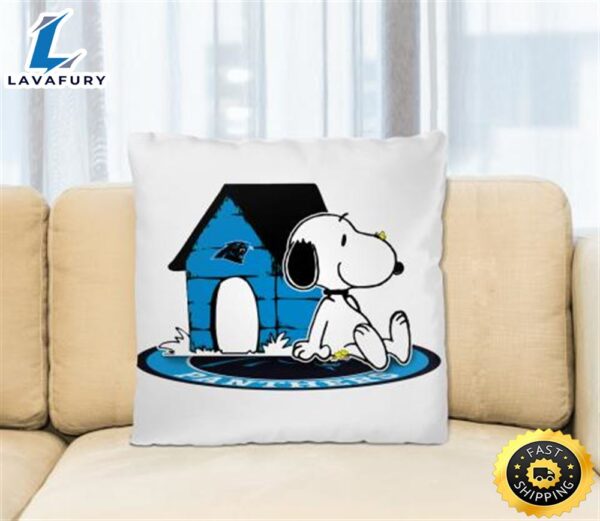 NFL Football Carolina Panthers Snoopy The Peanuts Movie Pillow Square Pillow