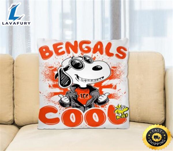 NFL Football Cincinnati Bengals Cool Snoopy Pillow Square Pillow