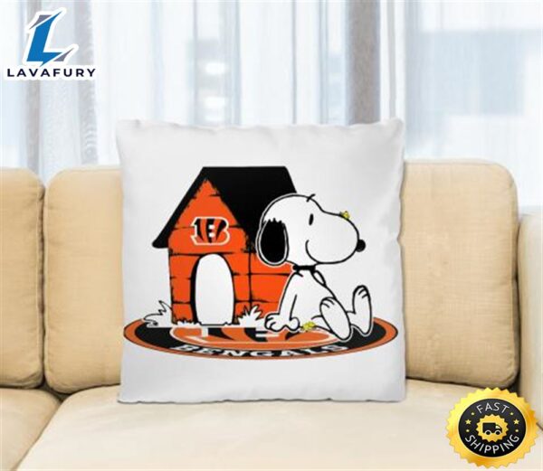 NFL Football Cincinnati Bengals Snoopy The Peanuts Movie Pillow Square Pillow