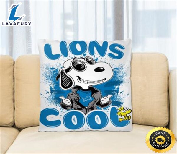 NFL Football Detroit Lions Cool Snoopy Pillow Square Pillow