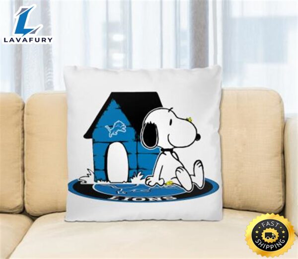 NFL Football Detroit Lions Snoopy The Peanuts Movie Pillow Square Pillow