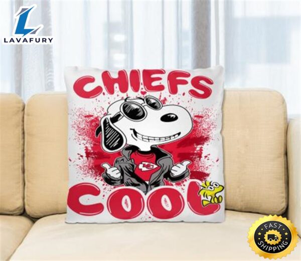 NFL Football Kansas City Chiefs Cool Snoopy Pillow Square Pillow