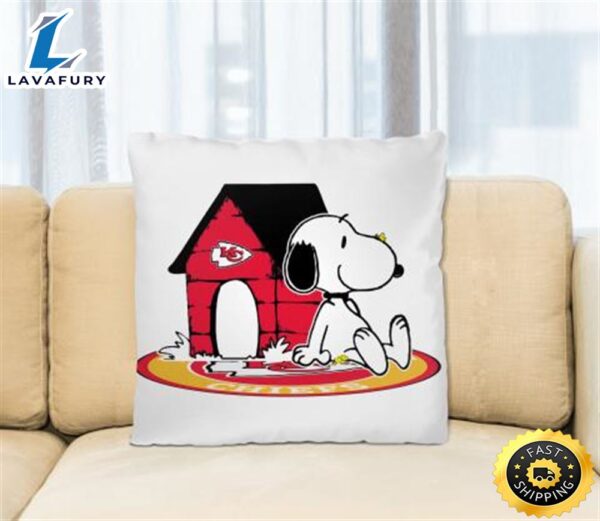 NFL Football Kansas City Chiefs Snoopy The Peanuts Movie Pillow Square Pillow