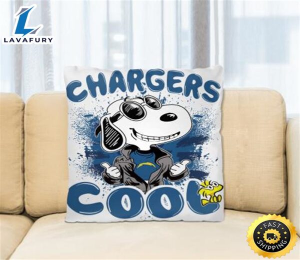 NFL Football Los Angeles Chargers Cool Snoopy Pillow Square Pillow