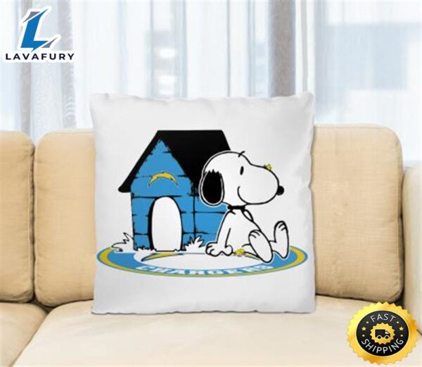 NFL Football Los Angeles Chargers Snoopy The Peanuts Movie Pillow Square Pillow