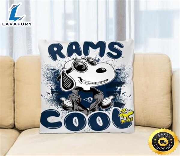 NFL Football Los Angeles Rams Cool Snoopy Pillow Square Pillow