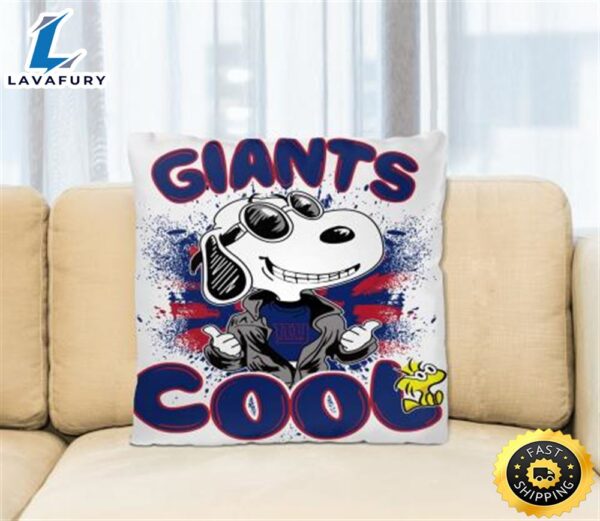 NFL Football New York Giants Cool Snoopy Pillow Square Pillow