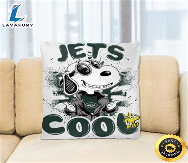 NFL Football New York Jets Cool Snoopy Pillow Square Pillow