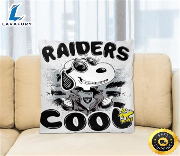 NFL Football Oakland Raiders Cool Snoopy Pillow Square Pillow