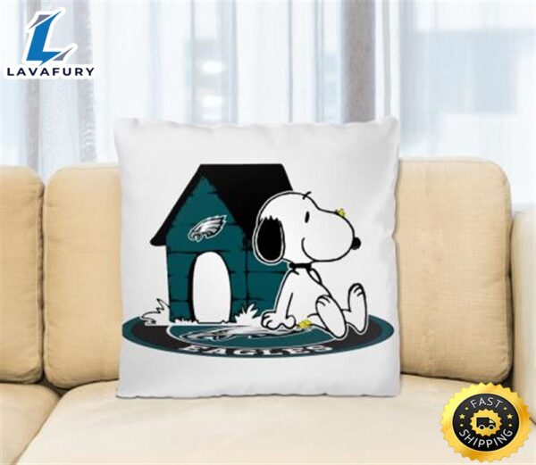 NFL Football Philadelphia Eagles Snoopy The Peanuts Movie Pillow Square Pillow
