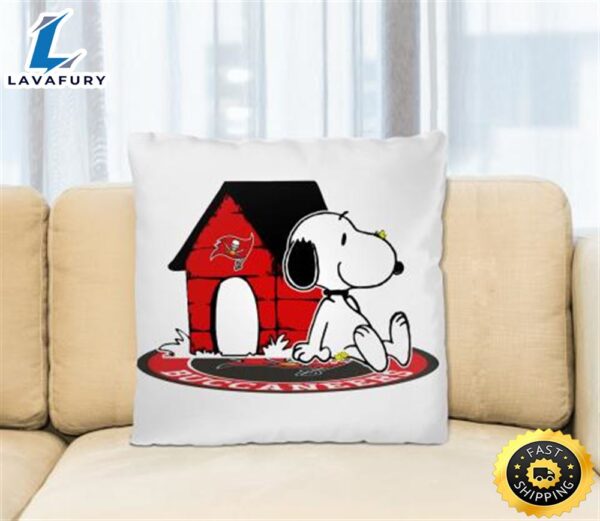 NFL Football Tampa Bay Buccaneers Snoopy The Peanuts Movie Pillow Square Pillow
