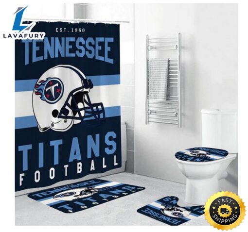 NFL Football Team Helmet Tennessee Titans Bathroom Sets