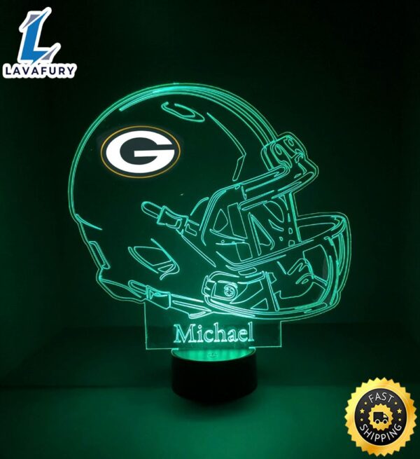 NFL Green Bay Packers Light Up Modern Helmet Nfl Football Led Sports Fan Lamp