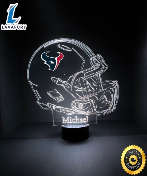 NFL Houston Texans Light Up Modern Helmet Nfl Football Led Sports Fan Lamp