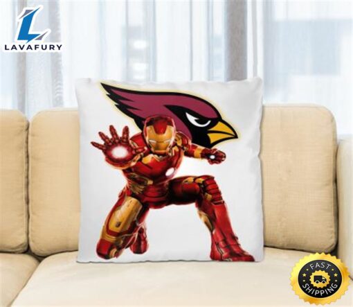 NFL Iron Man Marvel Comics Sports Football Arizona Cardinals Square Pillow