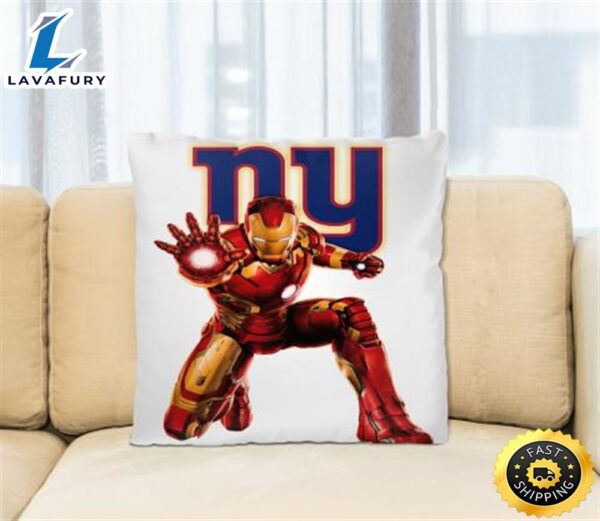 NFL Iron Man Marvel Comics Sports Football New York Giants Square Pillow