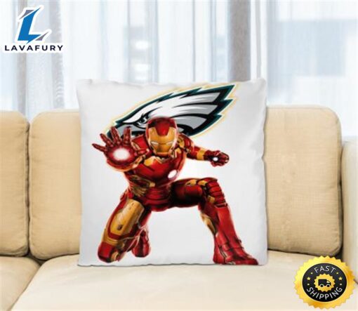 NFL Iron Man Marvel Comics Sports Football Philadelphia Eagles Square Pillow