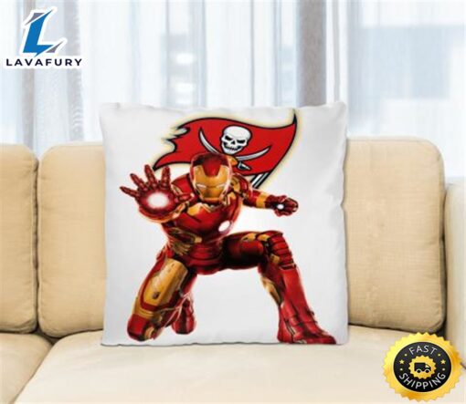 NFL Iron Man Marvel Comics Sports Football Tampa Bay Buccaneers Square Pillow