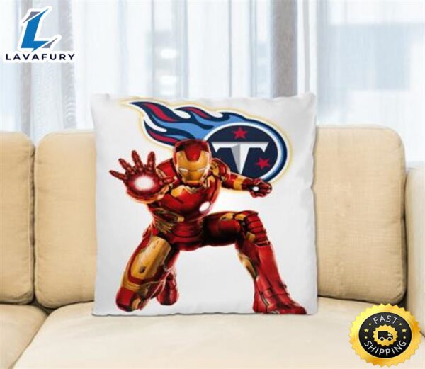NFL Iron Man Marvel Comics Sports Football Tennessee Titans Square Pillow