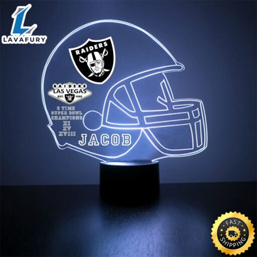 NFL Las Vegas Raiders Football Led Sports Fan Lamp