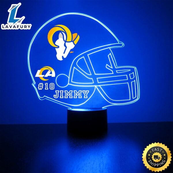 NFL Los Angeles Rams Football Led Sports Fan Lamp_8027