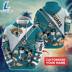 NFL Mickey Mouse Jacksonville Jaguars Character Cartoon Movie Custom Name Hoodie New Arrivals