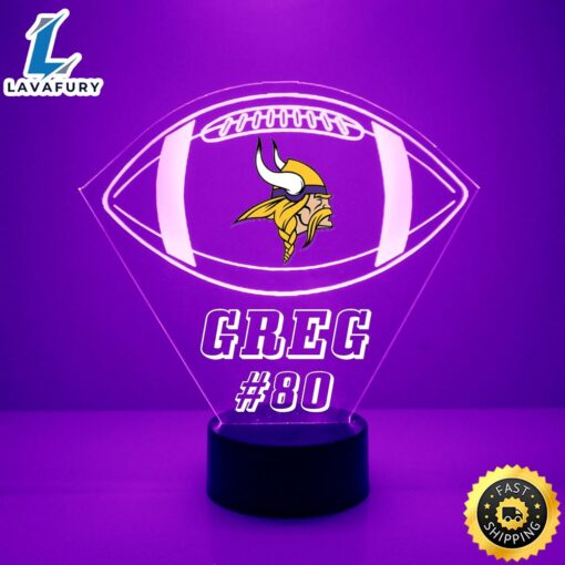 NFL Minnesota Vikings Football Led Sports Fan Lamp