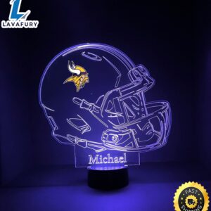 NFL Minnesota Vikings Light Up Modern Helmet Nfl Football Led Sports Fan Lamp