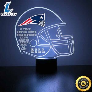 NFL New England Patriots Football Led Sports Fan Lamp Custom Night Light