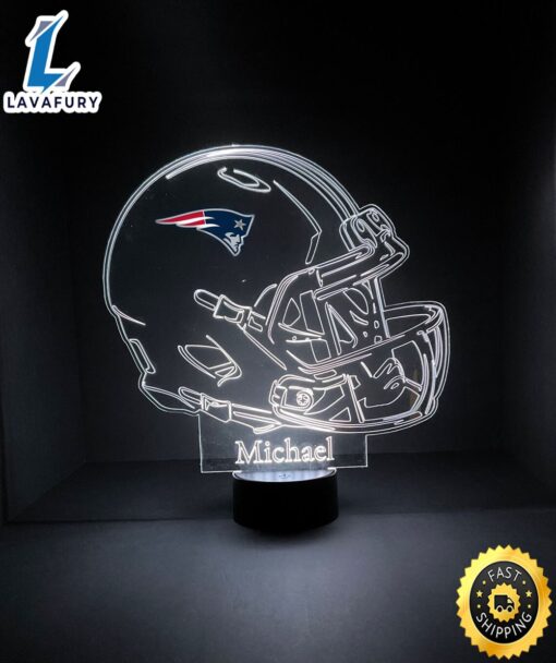 NFL New England Patriots Light Up Modern Helmet Nfl Football Led Sports Fan Lamp