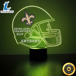 NFL New Orleans Saints Football Led Sports Fan Lamp Custom Night Light
