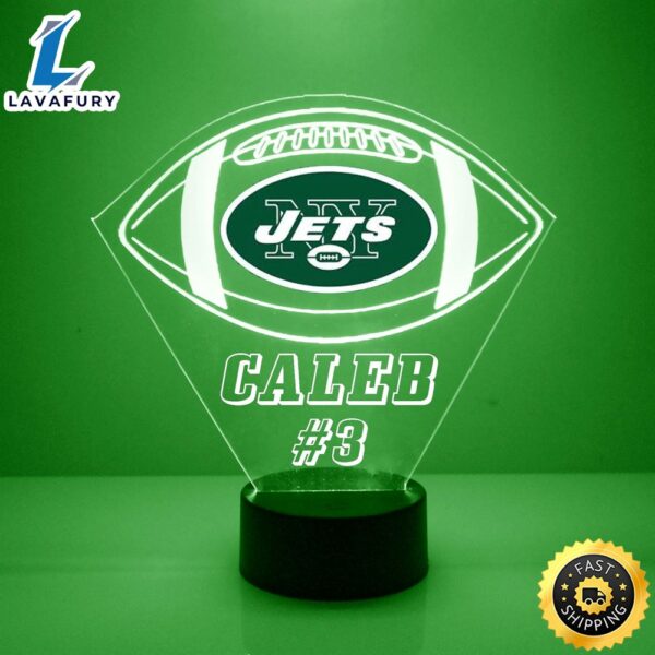 NFL New York Jets Football Led Sports Fan Lamp