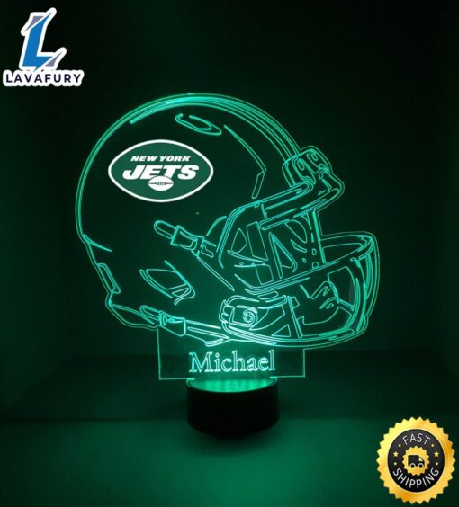 NFL New York Jets Light Up Modern Helmet Nfl Football Led Sports Fan Lamp