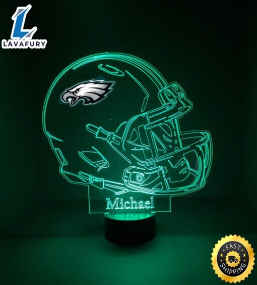 NFL Philadelphia Eagles Light Up Modern Helmet Nfl Football Led Sports Fan Lamp