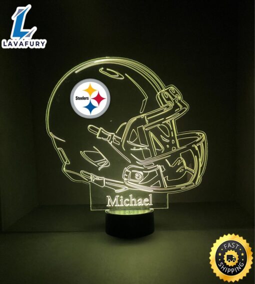 NFL Pittsburgh Steelers Light Up Modern Helmet Nfl Football Led Sports Fan Lamp