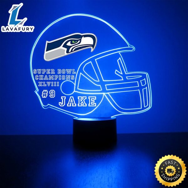 NFL Seattle Seahawks Football Led Sports Fan Lamp Custom Night Light