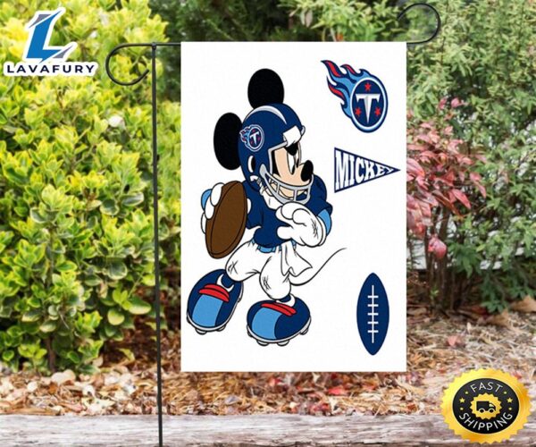 NFL Tennessee Titans Mickey v25 Double Sided Printing Garden Flag