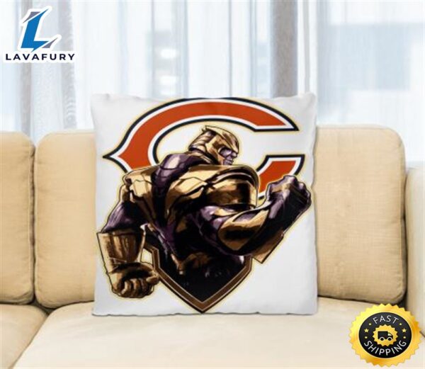 NFL Thanos Avengers Endgame Football Sports Chicago Bears Pillow Square Pillow