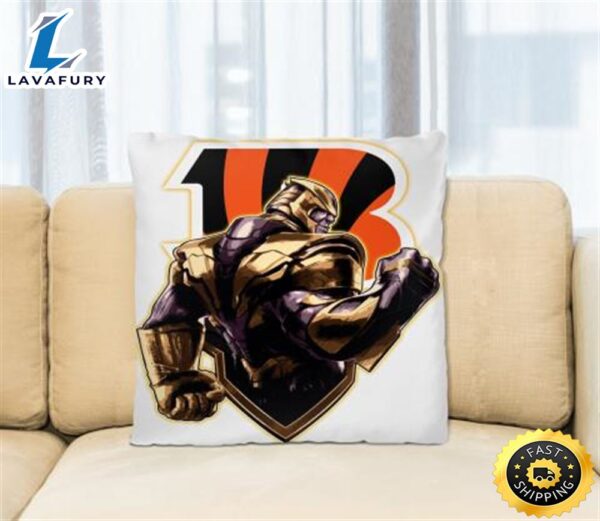 NFL Thanos Avengers Endgame Football Sports Cincinnati Bengals Pillow Square Pillow